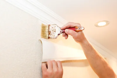 Pose de papier peint à la Trimouille — revêtements muraux et toiles de verre